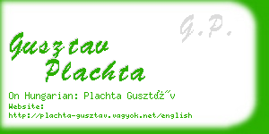 gusztav plachta business card